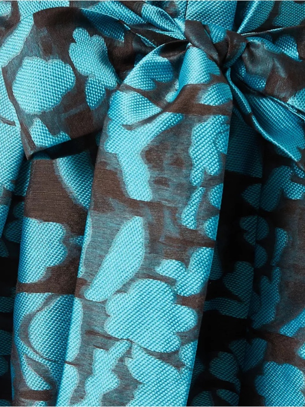 TERI JON Burnout Jacquard Floral Pattern Shirt Waist Gown - Picture 7 of 7